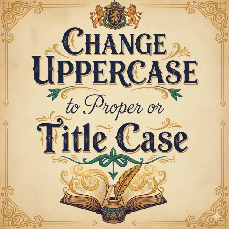 How to Change Uppercase to Proper or Title Case: A Step-by-Step Guide